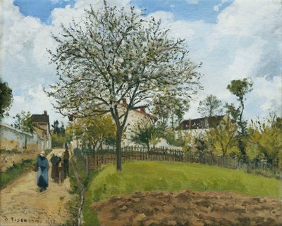 ルーベシエンヌの風景。ルーヴェシエンヌの風景、1870年 作： Camille Jacob Pissarro