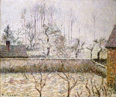 霜と霧のある風景、エラニー;風景、霜と霧、エラニー、 作： Camille Jacob Pissarro
