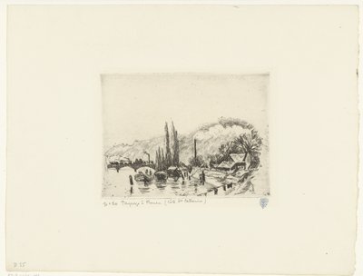 ルーアン近郊の風景 Paysage à Rouen (côte ste Catherine) (オブジェクトのタイトル) 作： Camille Jacob Pissarro