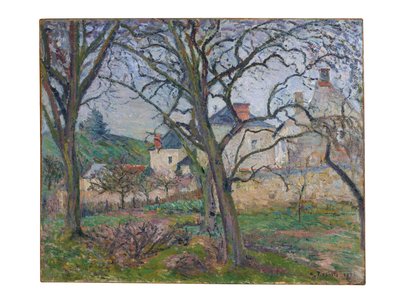モートビュッソンの庭、コートサンドニ、ポントワーズ、1876 作： Camille Jacob Pissarro