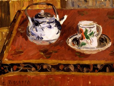 静物、カップとティーポット、1899年。 作： Camille Jacob Pissarro