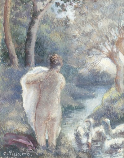 白鳥とのヌード、1895年頃（研究については259307を参照） 作： Camille Jacob Pissarro