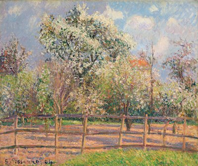 エラニー、ブルームのナシの木;咲く梨の木、エラニー、1894 作： Camille Jacob Pissarro