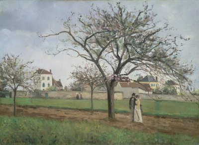ペレガリエンの家、ポントワーズ、1866年 作： Camille Jacob Pissarro
