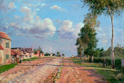 ルートベルサイユ、ロックンクール、1871年 作： Camille Jacob Pissarro