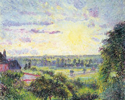 エラニーの日没、1891年 作： Camille Jacob Pissarro