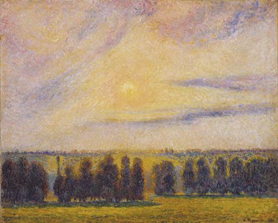 オラニィの日没、1890 作： Camille Jacob Pissarro
