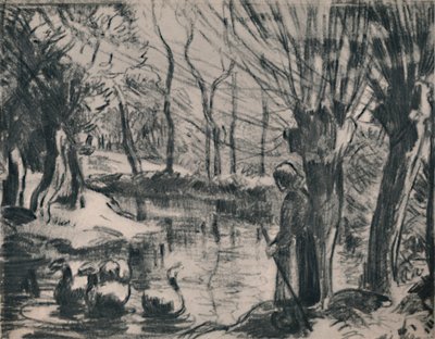 グースガール、1870年代、1946 作： Camille Jacob Pissarro
