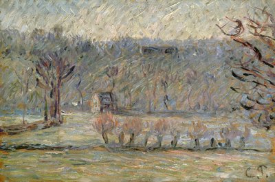 バシェの丘、バザンクール、1890年頃 作： Camille Jacob Pissarro