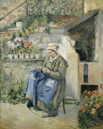 陽気な母;ラメールジョリー、1874 作： Camille Jacob Pissarro