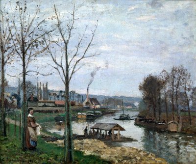 コインランドリー、ポートマーリー、1872年。 作： Camille Jacob Pissarro
