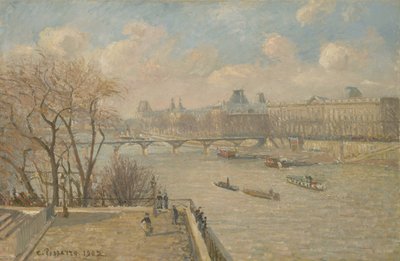 ポンヌフのルーヴル美術館、1902年 作： Camille Jacob Pissarro
