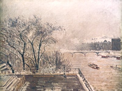 雪の下のルーブル、1902 作： Camille Jacob Pissarro