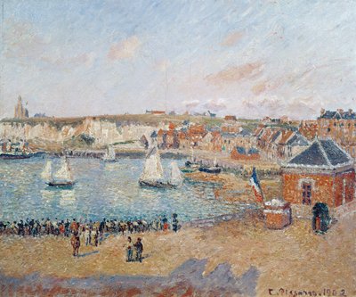 ディエップのアウターハーバー、1902 作： Camille Jacob Pissarro