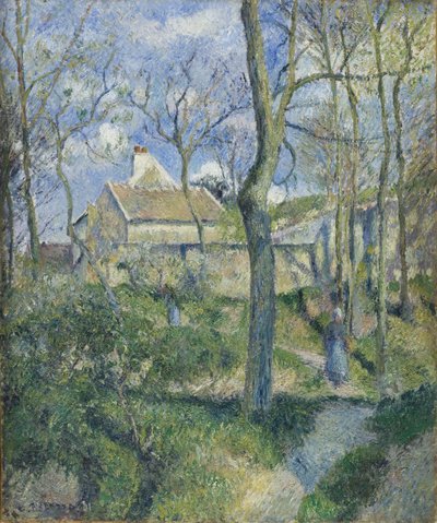 レポイユーへの道、ポントワーズ、1881 作： Camille Jacob Pissarro