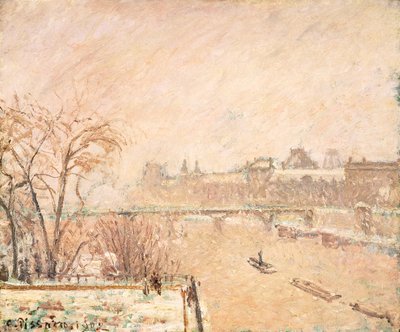 ポンヌフのセーヌ川 作： Camille Jacob Pissarro