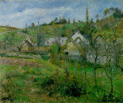 ポントワーズ近郊のヴァルヘルマイユ、1880年 作： Camille Jacob Pissarro