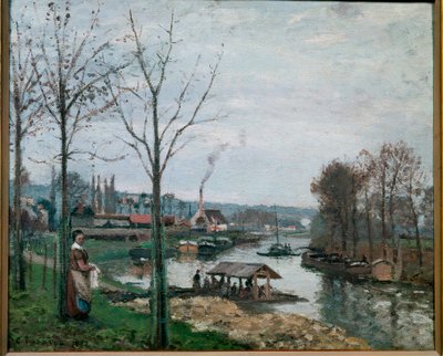 ポルトマーリーの洗濯屋さん 作： Camille Jacob Pissarro