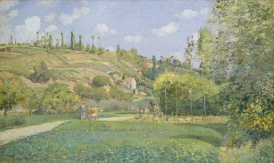 オーヴェル＝シュル＝オワーズ、ヴァルヘルメイルの牛飼い 作： Camille Jacob Pissarro