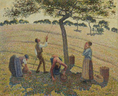 アップルハーベスト 作： Camille Jacob Pissarro
