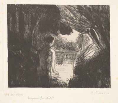 バザー、イブニング、1897。 作： Camille Jacob Pissarro