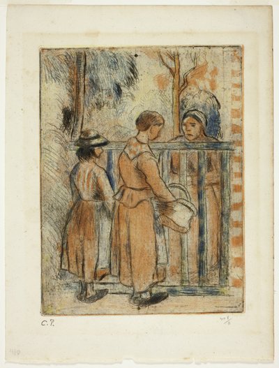 物乞いの女性 作： Camille Pissarro