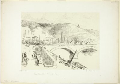 ルーアンの橋: コルネイユ橋 作： Camille Pissarro