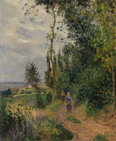 ポントワーズ近郊のコートデグルエット、おそらく1878年。 作： Camille Jacob Pissarro