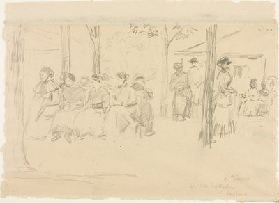 ポントワーズのパーティー 作： Camille Pissarro