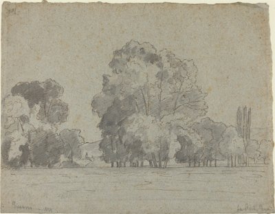 木立、1859年。 作： Camille Pissarro