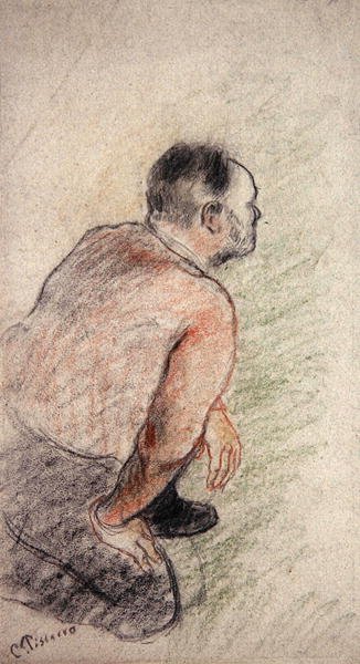 ジュリアン・タンギー（紙にチョーク 作： Camille Pissarro