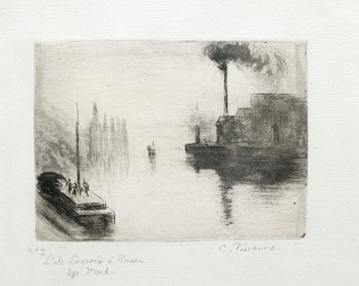 ラクロワ島、ルーアン、1883 作： Camille Pissarro