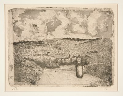 La Femme sur la route (The Woman on the Road) 作： Camille Pissarro