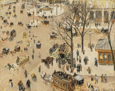 フレンチシアターによる場所 作： Camille Jacob Pissarro