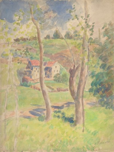 風景、19世紀後半。 作： Camille Pissarro
