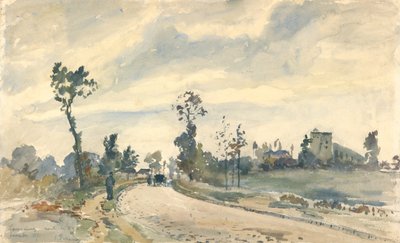 Louveciennes、Route de Saint-Germain 作： Camille Jacob Pissarro