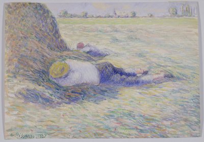 正午の休息 作： Camille Jacob Pissarro