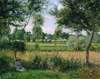 朝の陽光効果、エラニー、1899 作： Camille Jacob Pissarro