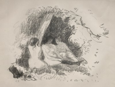 ヌードの女性 作： Camille Pissarro