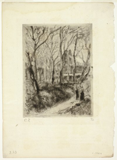 ポントワーズの小道 作： Camille Pissarro