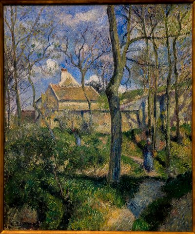 レ・プイユ、ポントワーズへの道。 1881年（キャンバスに油彩） 作： Camille Pissarro