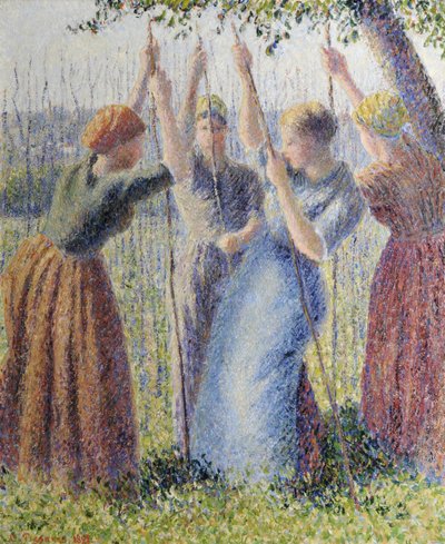ラムを植える農民女性たち 作： カミーユ・ピサロ