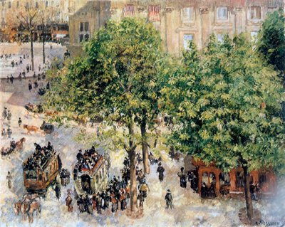 プレイスデュテアトルフランセ、春、1898年 作： Camille Jacob Pissarro