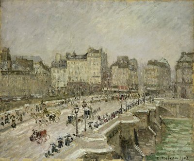 ポンヌフ、雪効果、第2シリーズ 作： Camille Pissarro