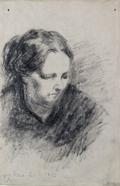 ピサロ夫人の肖像（1882年 作： Camille Pissarro