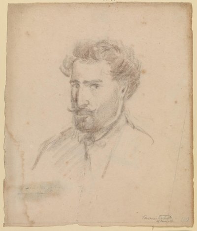 自画像、左斜め横顔 (カラカス (?) 1853/54) 作： Camille Pissarro