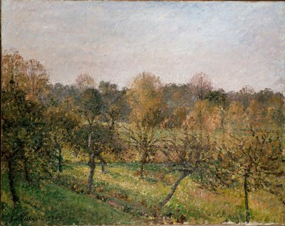 エラニー＝シュル＝エプテの夕日、1902年秋 作： Camille Pissarro