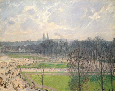 冬の午後のチュイルリー庭園 作： Camille Jacob Pissarro
