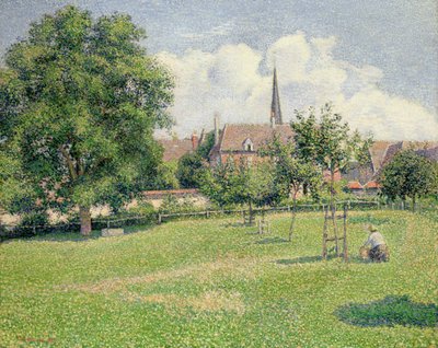 聴覚障害者の家とエラニーの鐘楼 作： Camille Pissarro