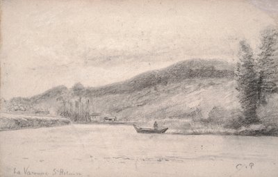 Varenne-Saint-HilaireのMarneRiver、1863-65 作： Camille Jacob Pissarro